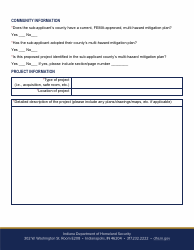 Bric Hazard Mitigation Grant Program Pre-application - Indiana, Page 2