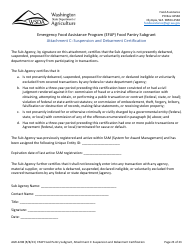 Form AGR-2208 Food Pantry Subgrant - Emergency Food Assistance Program (Efap) - Washington, Page 23