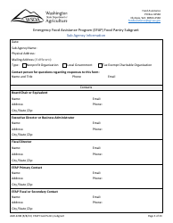 Form AGR-2208 Food Pantry Subgrant - Emergency Food Assistance Program (Efap) - Washington, Page 3