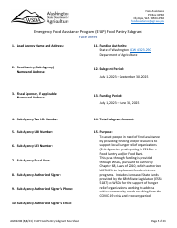 Form AGR-2208 Food Pantry Subgrant - Emergency Food Assistance Program (Efap) - Washington, Page 5