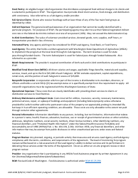 Form AGR-2208 Food Pantry Subgrant - Emergency Food Assistance Program (Efap) - Washington, Page 9