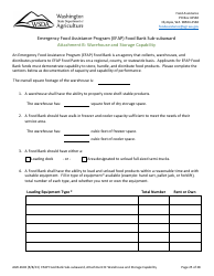 Form AGR-2602 Food Bank Sub-subaward - Emergency Food Assistance Program (Efap) - Washington, Page 25