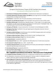 Form AGR-2602 Food Bank Sub-subaward - Emergency Food Assistance Program (Efap) - Washington, Page 4