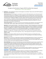 Form AGR-2602 Food Bank Sub-subaward - Emergency Food Assistance Program (Efap) - Washington, Page 7
