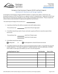 Form AGR-2209 Food Bank Subgrant - Emergency Food Assistance Program (Efap) - Washington, Page 21