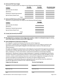Form AGR-2209 Food Bank Subgrant - Emergency Food Assistance Program (Efap) - Washington, Page 6