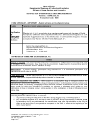 Document preview: Form DBPR-DDC-248 Notification of Reportable Drug Price Increase - Florida