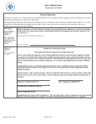Application for Registration for Hrf Diagnostic X-Ray Equipment Facility - Rhode Island, Page 5