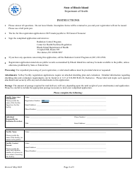 Application for Registration for Srf Diagnostic X-Ray Equipment Facility - Rhode Island, Page 2