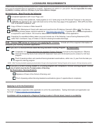 Application for License as a Nursing Assistant by Examination (Ri Nursing Assistant Training Program)/By Examination (Nursing Student) - Rhode Island, Page 2