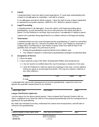 Form GDN M304 Parent&#039;s Consent to Minor Guardianship - Washington, Page 2