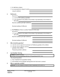 Form GDN M102 Minor Guardianship Petition - Washington, Page 2