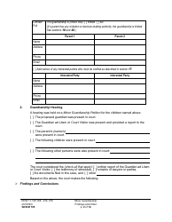 Form GDN M105 Minor Guardianship Findings and Order - Washington, Page 2