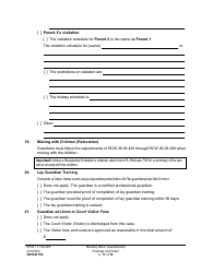 Form GDN M705 Standby Minor Guardianship Findings and Order - Washington, Page 11