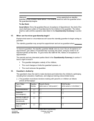 Form GDN M705 Standby Minor Guardianship Findings and Order - Washington, Page 9