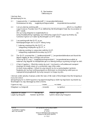Form WPF GR34.0200 Motion and Declaration for Waiver of Civil Fees and Surcharges (Qlsp Filing) (Mtwvf) - Washington (English/Tagalog), Page 2