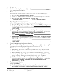 Form FL All Family154 Motion to Restrict Abusive Litigation - Washington, Page 2