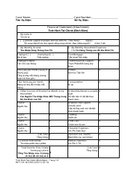 Document preview: Form WPF GR34.0300 Financial Statement (Attachment) - Washington (English/Vietnamese)