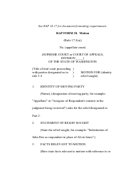 Document preview: RAP Form 18 Motion - Washington