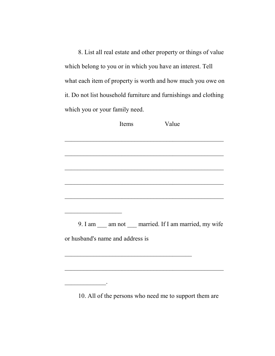 RAP Form 17 Personal Restraint Petition for Person Confined by State or Local Government - Washington, Page 9