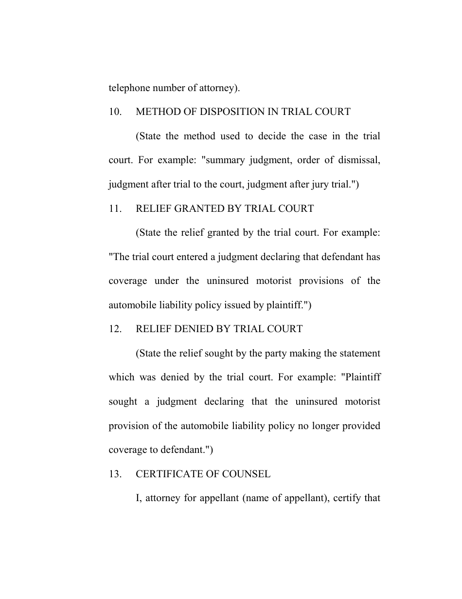 RAP Form 21 Civil Appeal Statement - Washington, Page 4