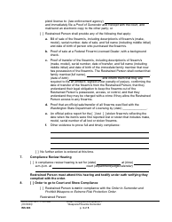 Form WS003 Order Finding Noncompliance - Weapons/Firearms Surrender - Washington, Page 3