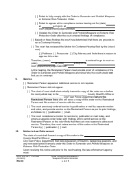 Form WS003 Order Finding Noncompliance - Weapons/Firearms Surrender - Washington, Page 4