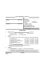 Form PO070 Denial Order - Washington