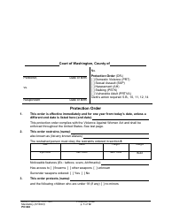 Form PO040 Protection Order - Washington