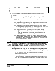 Form PO040 Protection Order - Washington, Page 2