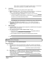 Form PO040 Protection Order - Washington, Page 5