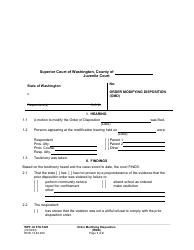 Form WPF JU07A.1020 Order Modifying Disposition (Omd) - Washington