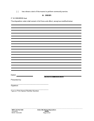 Form WPF JU07A.1020 Order Modifying Disposition (Omd) - Washington, Page 2