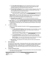Form XR121 Temporary Extreme Risk Protection Order - Without Notice - Washington, Page 4