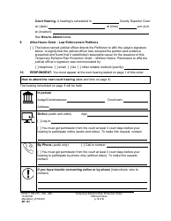 Form XR121 Temporary Extreme Risk Protection Order - Without Notice - Washington, Page 5