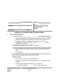 Document preview: Form XR101 Petition for an Extreme Risk Protection Order - Washington