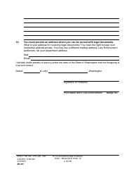 Form XR201 Petition for an Extreme Risk Protection Order - Respondent Under 18 Years - Washington, Page 6
