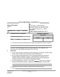 Form NC02.0110 Domestic Violence No-Contact Order - Washington