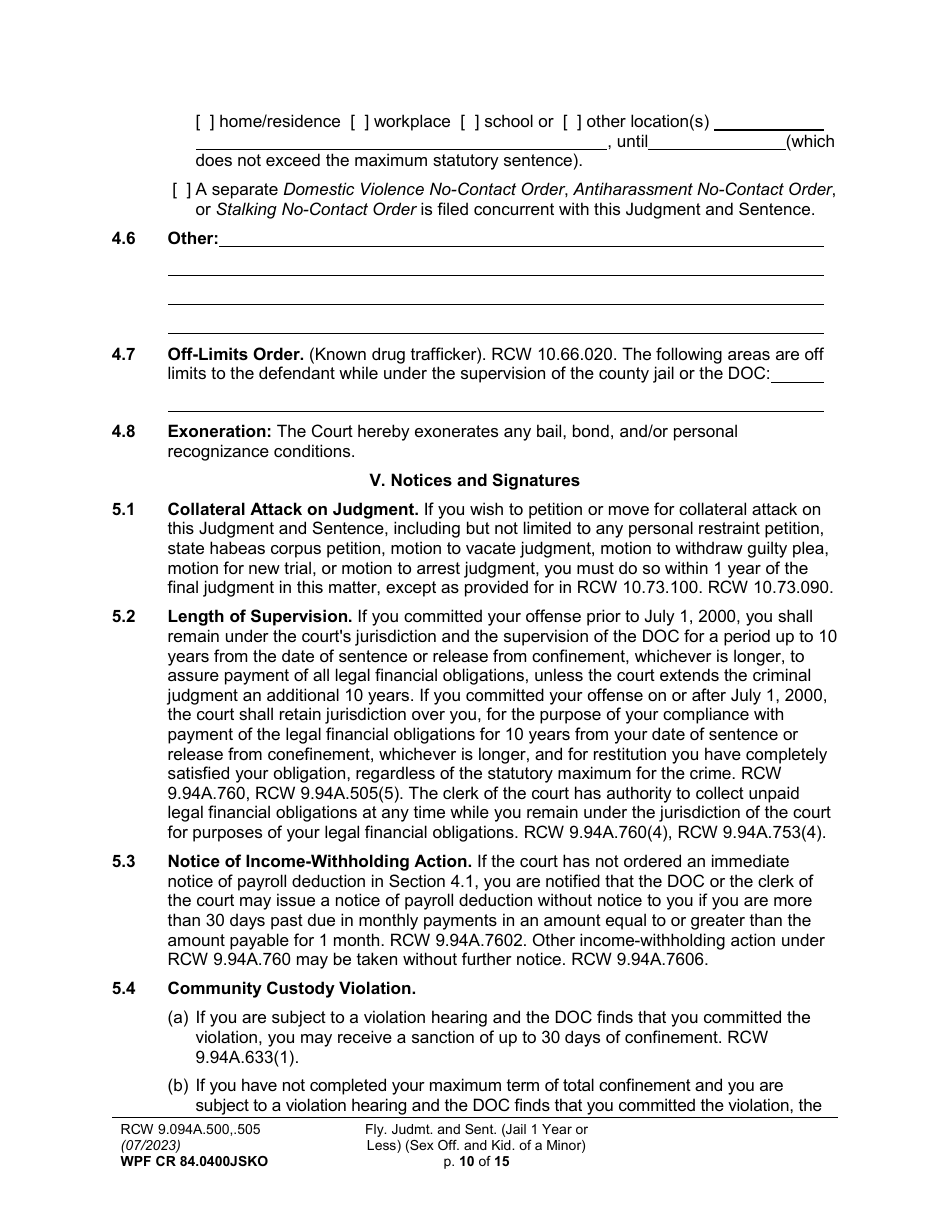 Form WPF CR84.0400JSKO - Fill Out, Sign Online and Download Printable ...