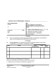 Form WPF CR84.0400 MHSA Felony Judgment and Sentence - Mental Health Sentencing Alternative - Washington