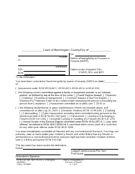 Form CrRLJ07.0800 Notice of Ineligibility to Possess a Firearm (Ntipf) - Washington