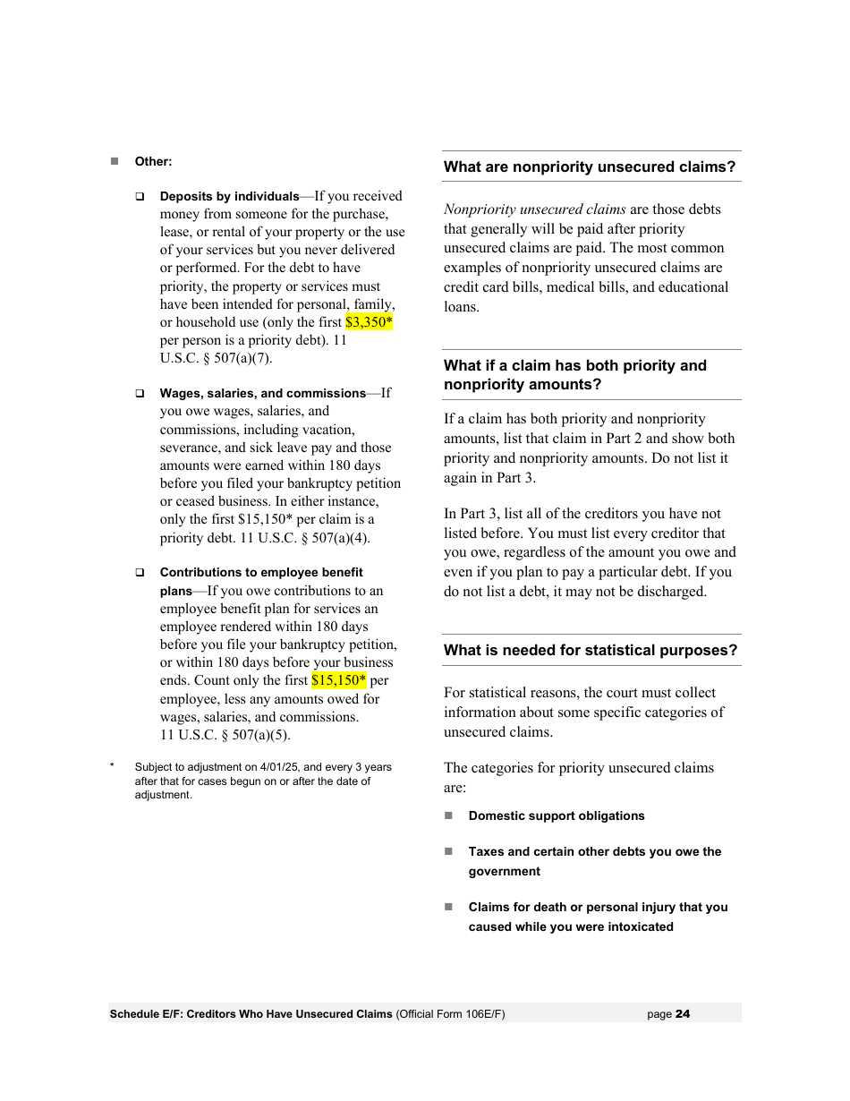 Instructions for Bankruptcy Forms for Individuals, Page 26