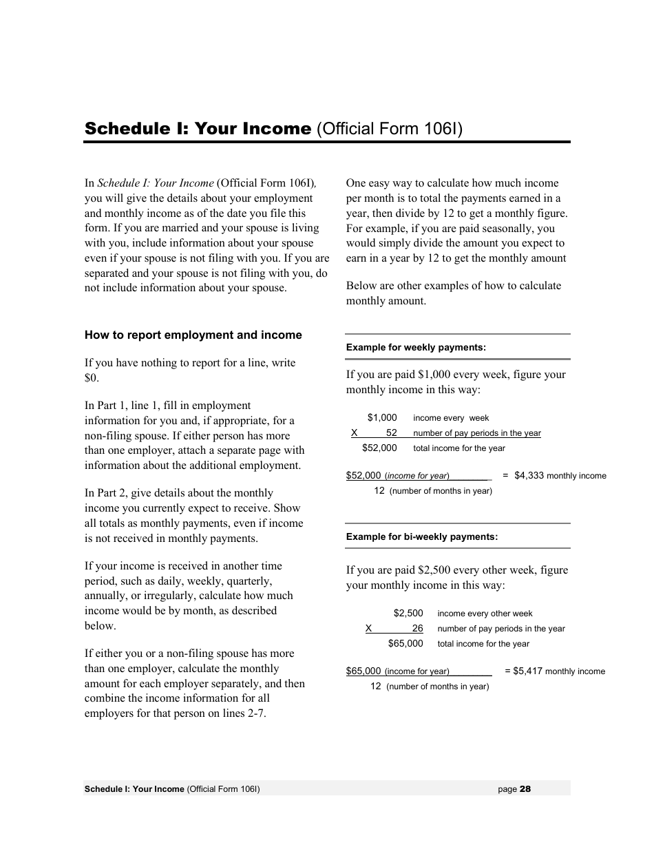 Instructions for Bankruptcy Forms for Individuals, Page 30