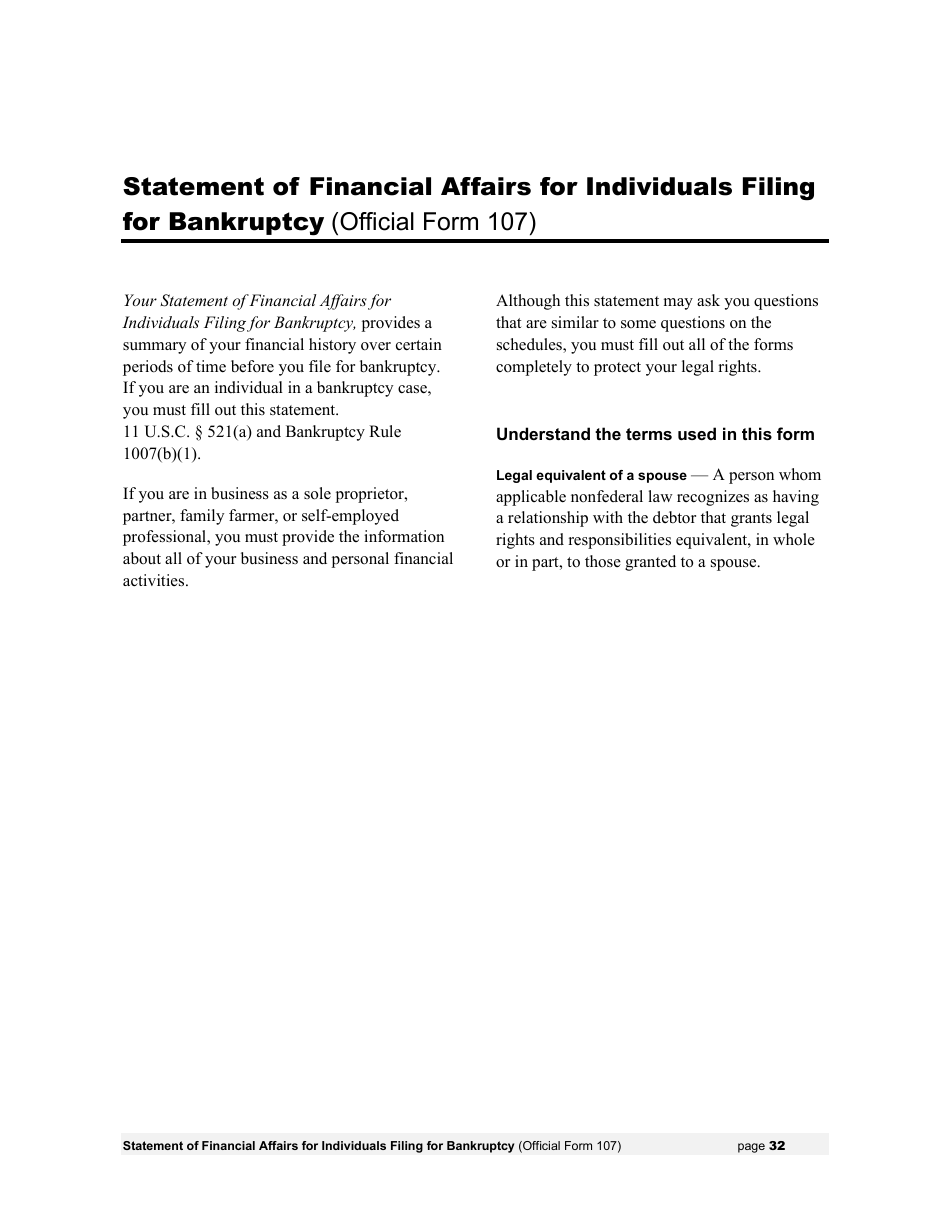 Instructions for Bankruptcy Forms for Individuals, Page 34