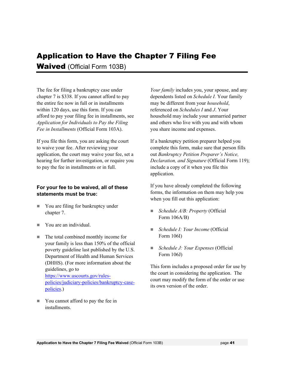Instructions for Bankruptcy Forms for Individuals, Page 43