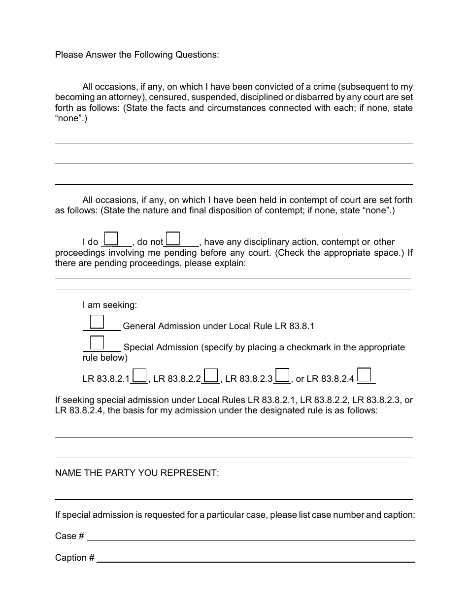 Petition for Admission to Practice - Pennsylvania, Page 3