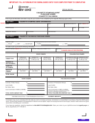 Document preview: Form REV-1043 Cigarette Stamping Agent Purchase Order Cigarette Tax Indicia - Pennsylvania