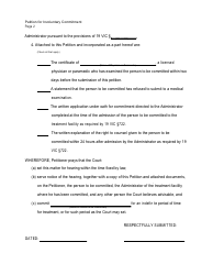 Petition for Involuntary Commitment - Virgin Islands, Page 2