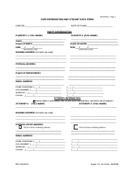 Form 013GEN Case Information and Litigant Data Form - Plantiff - Virgin Islands, Page 3