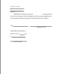 Petition for Visitation - Virgin Islands, Page 2